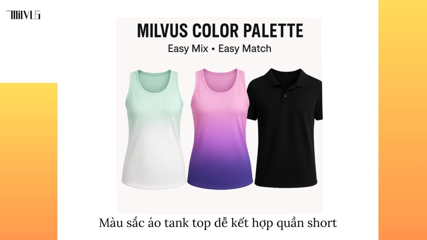 Outfit pickleball áo tank top mát mẻ