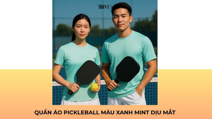 Quần áo pickleball màu xanh mint dịu mắt