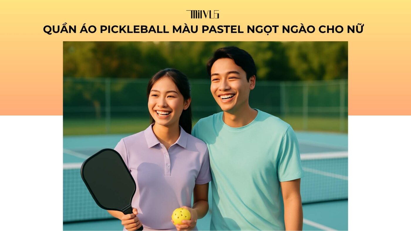 Quần áo pickleball màu pastel ngọt ngào cho nữ