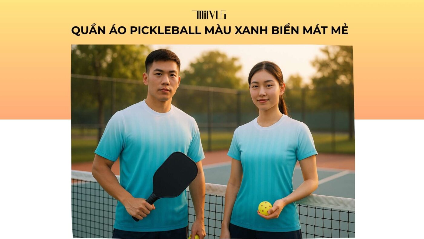Quần áo pickleball màu xanh biển mát mẻ