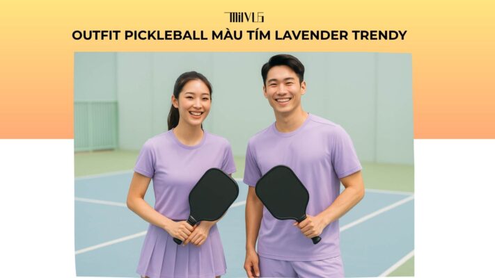 Outfit pickleball màu tím lavender trendy