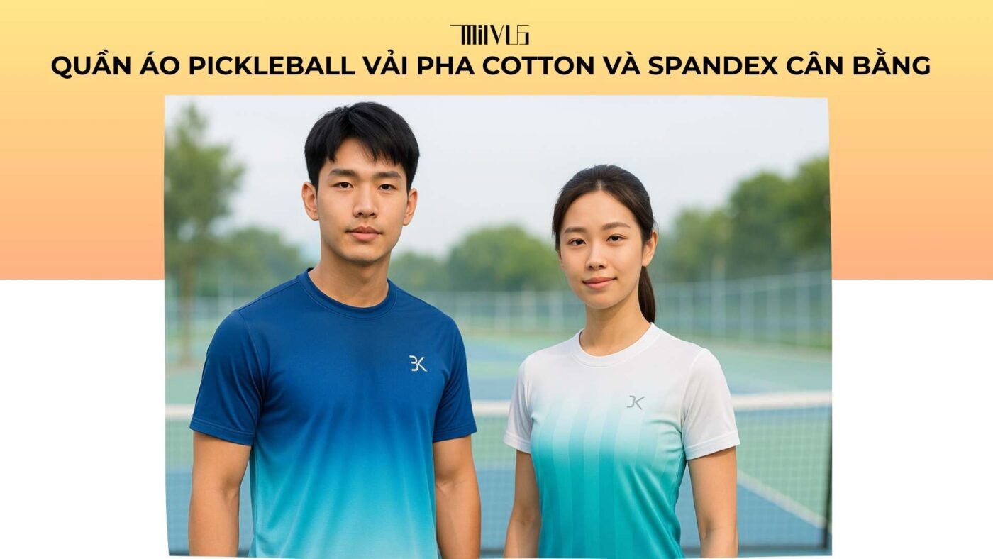 Quần áo pickleball vải pha cotton và spandex cân bằng