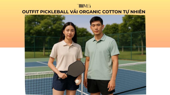 Outfit pickleball vải organic cotton tự nhiên