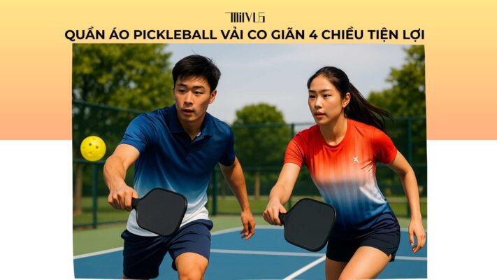 Quần áo pickleball vải co giãn 4 chiều tiện lợi