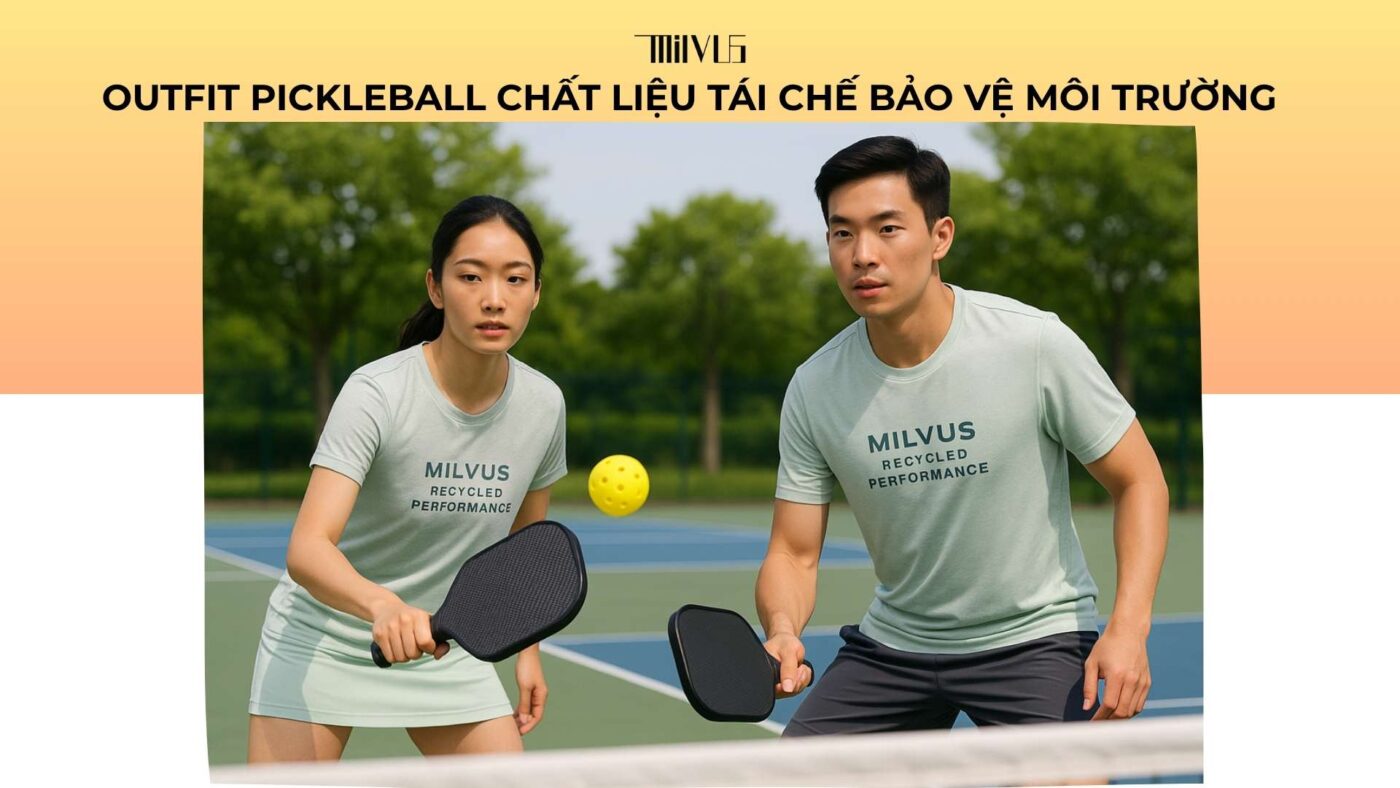Outfit pickleball chất liệu tái chế bảo vệ môi trường