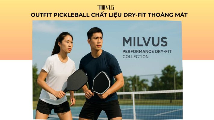 Outfit pickleball chất liệu dry-fit thoáng mát