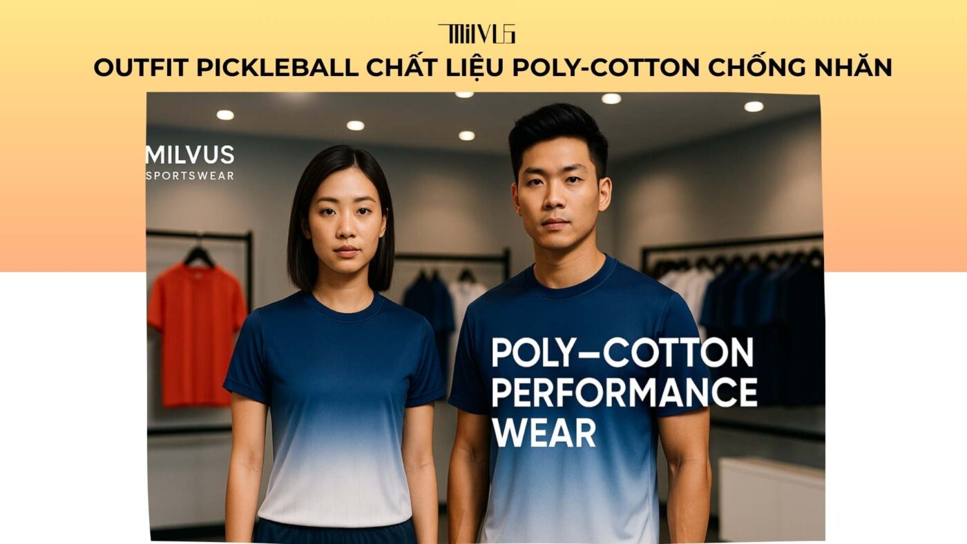 Outfit pickleball chất liệu poly-cotton chống nhăn