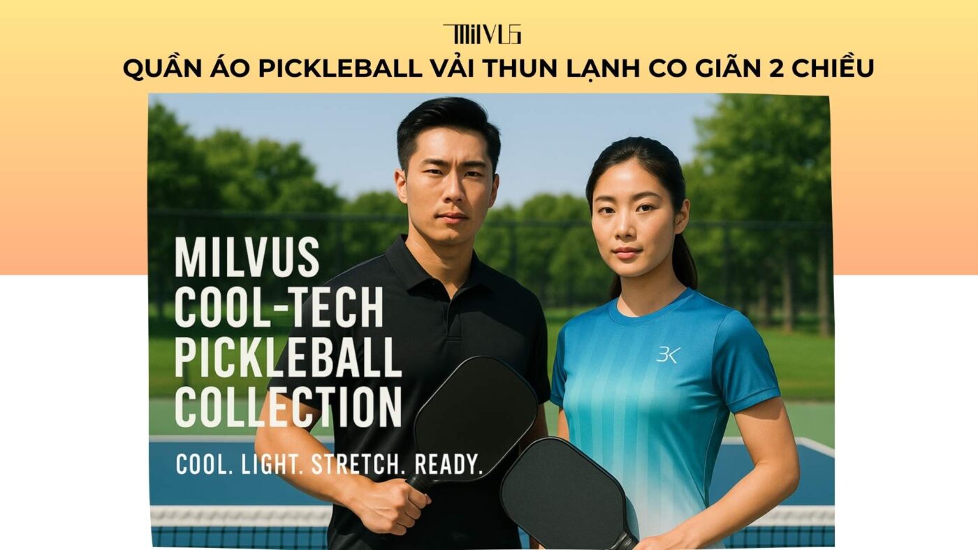 Quần áo pickleball vải thun lạnh co giãn 2 chiều