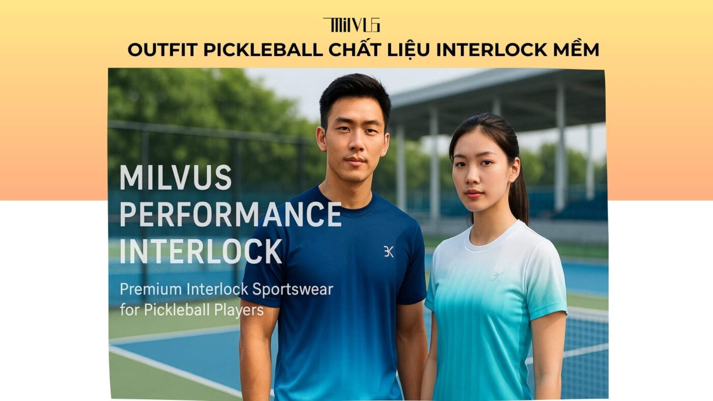 Outfit pickleball chất liệu interlock mềm