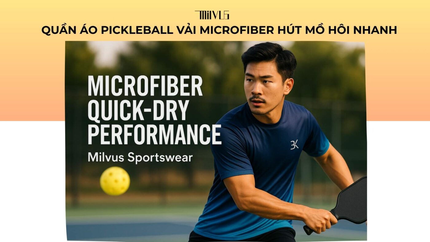 Quần áo pickleball vải microfiber hút mồ hôi nhanh