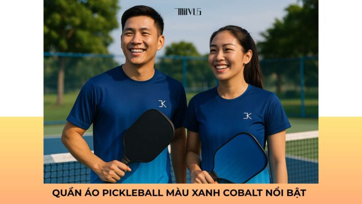 Quần áo pickleball màu xanh cobalt nổi bật
