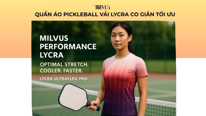 Quần áo pickleball vải lycra co giãn tối ưu