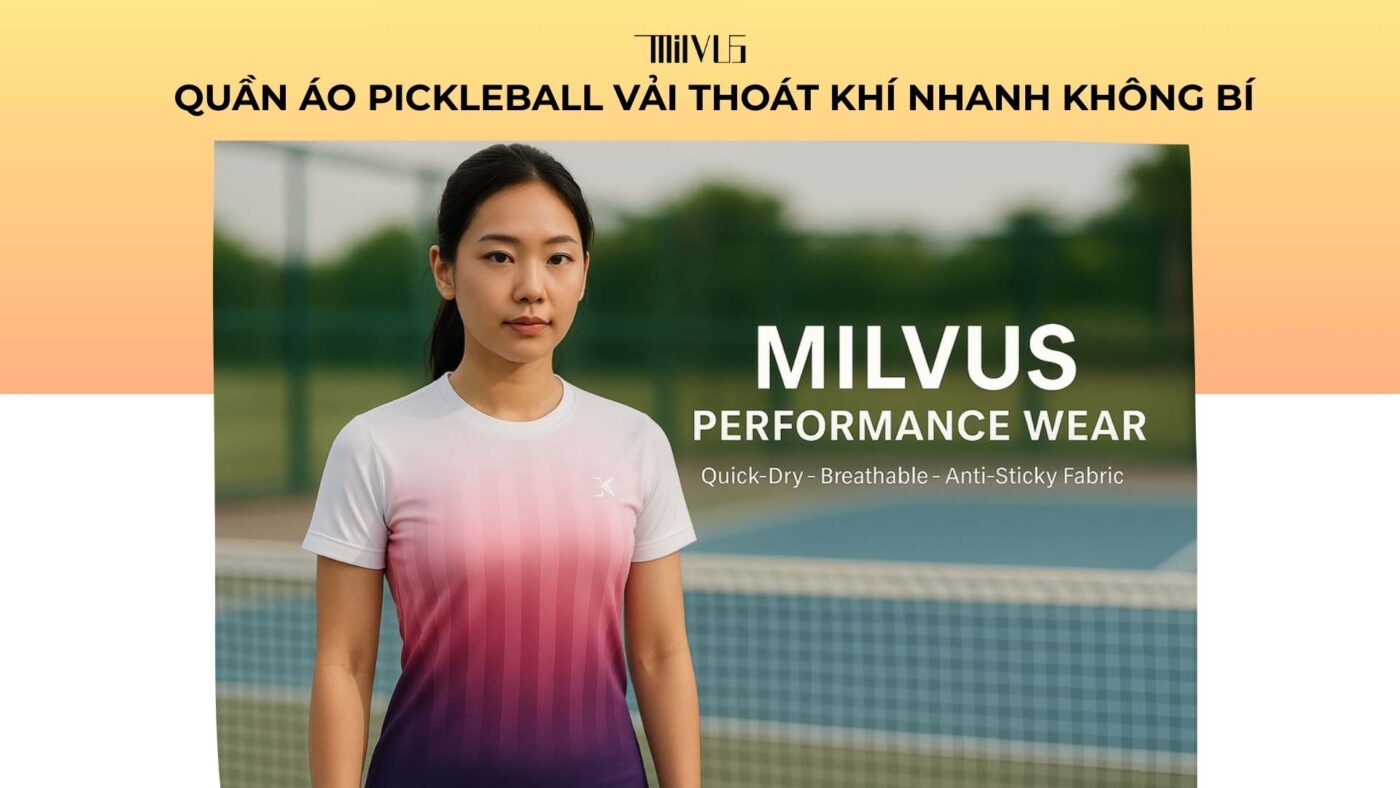 Quần áo pickleball vải thoát khí nhanh không bí