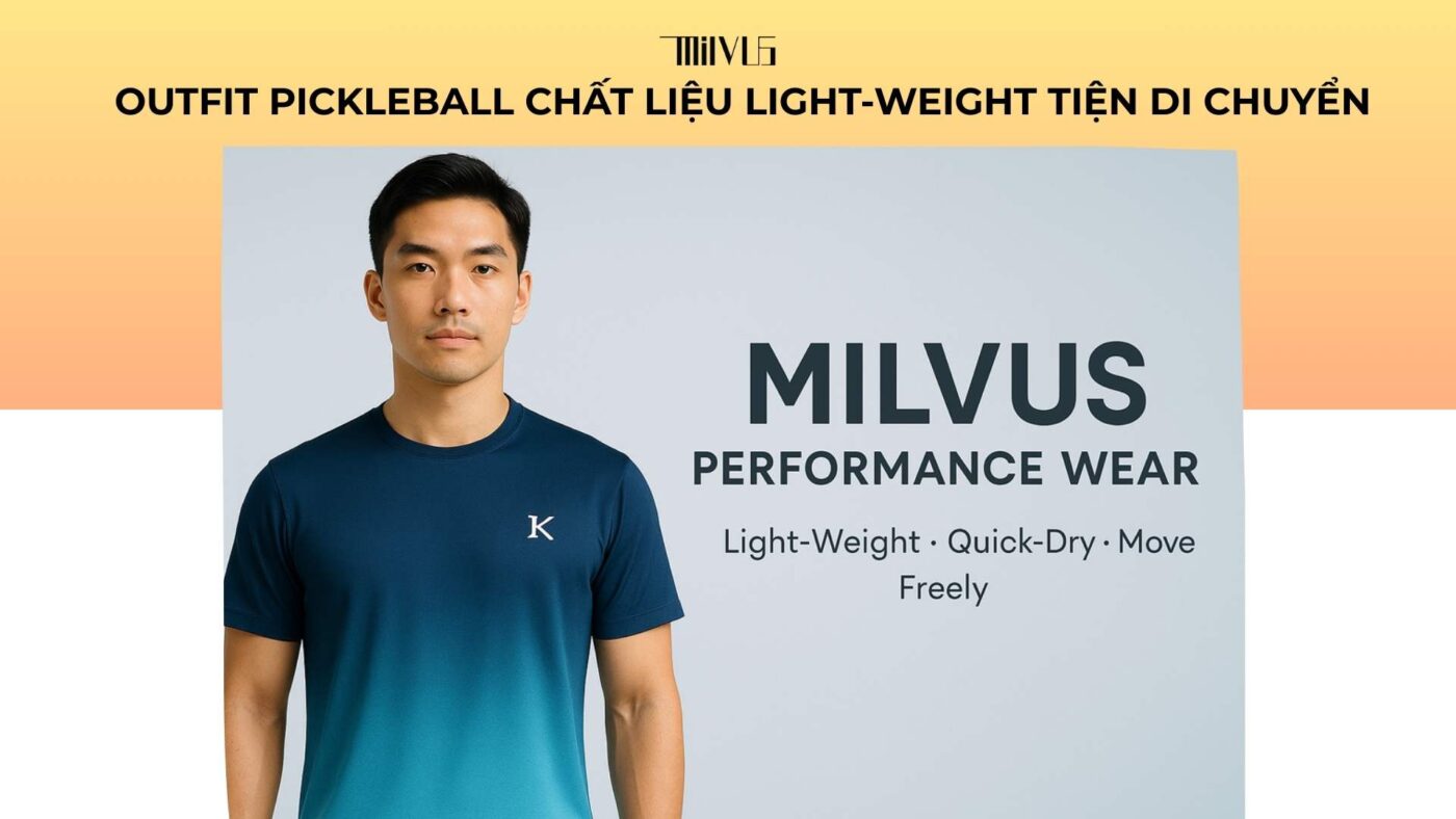 Outfit pickleball chất liệu light-weight tiện di chuyển