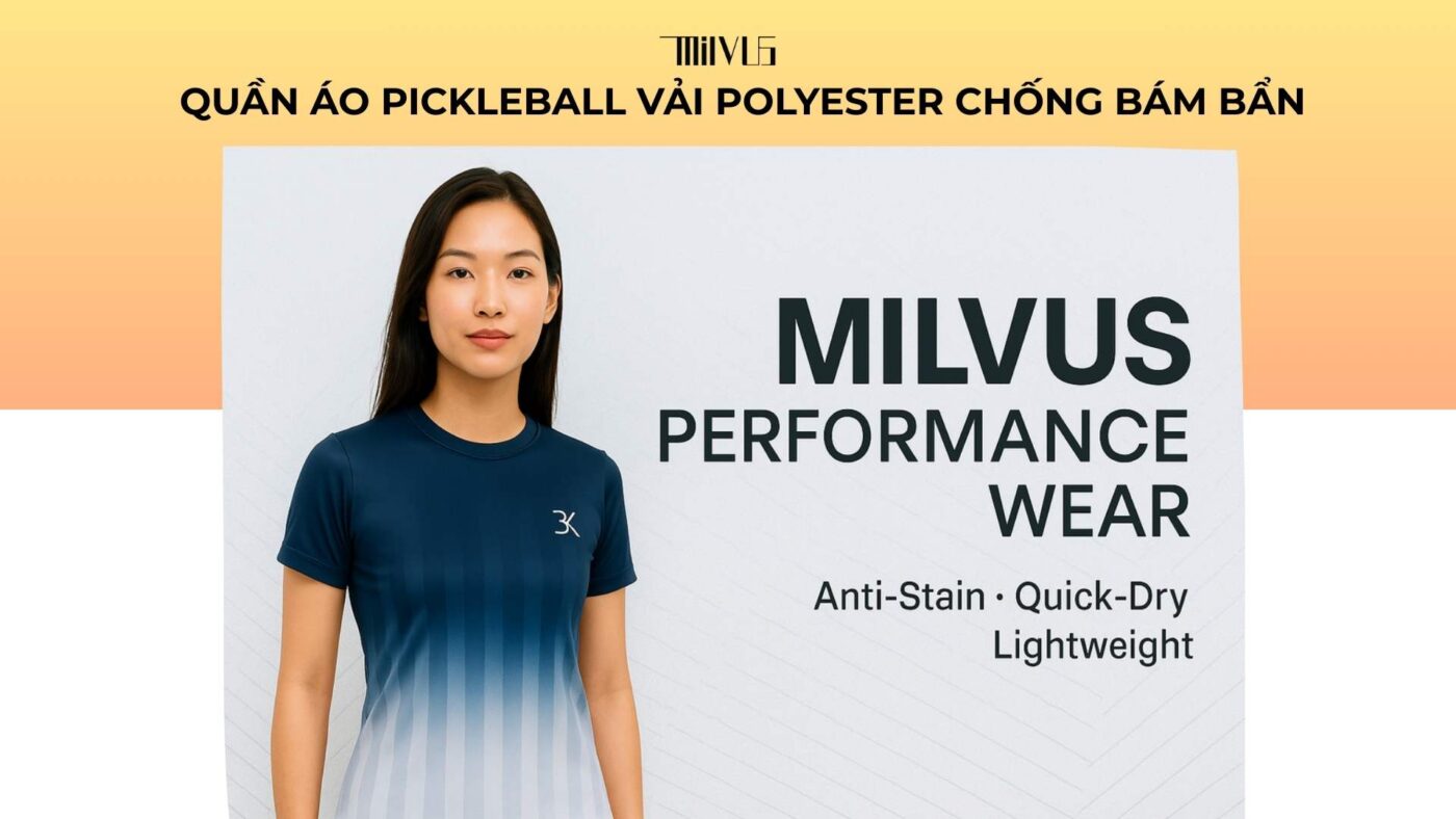 Quần áo pickleball vải polyester chống bám bẩn