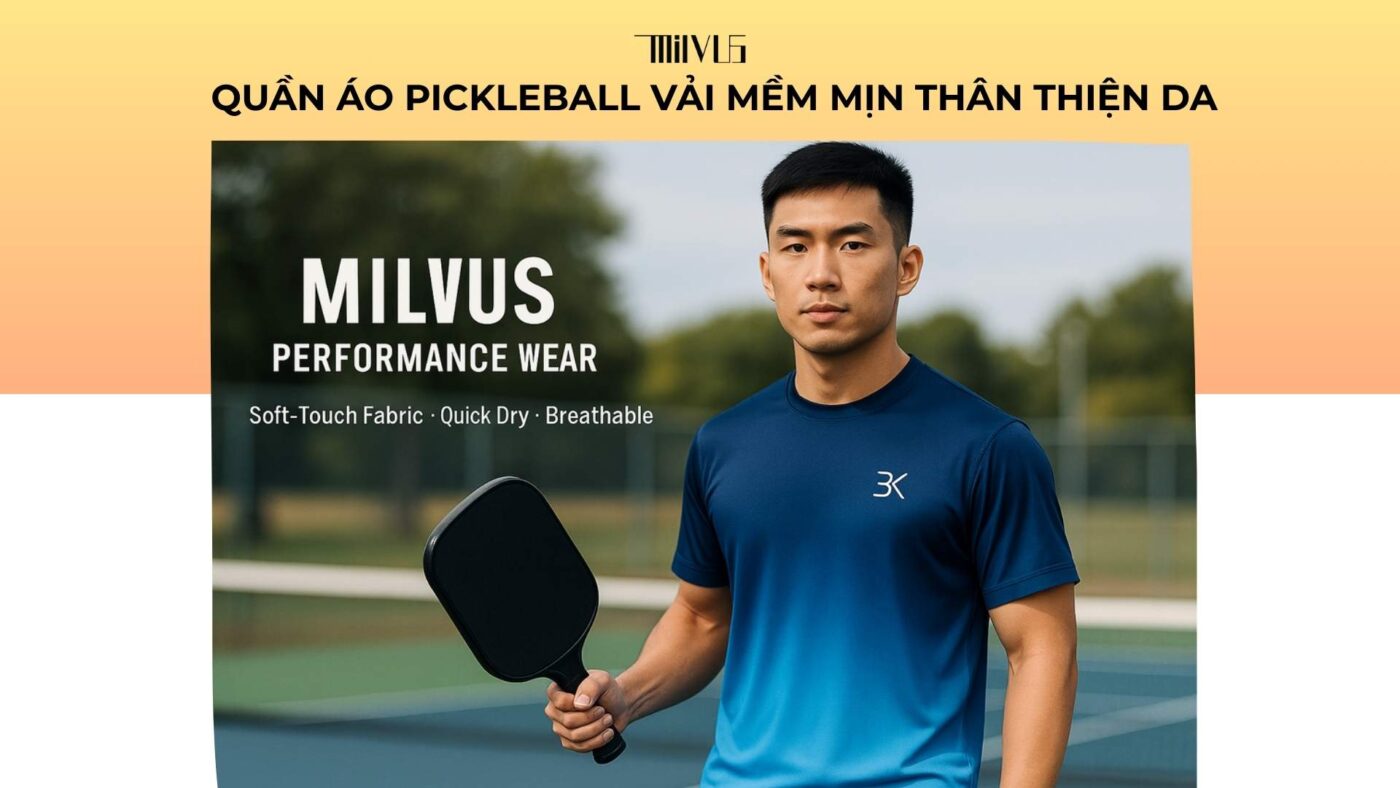 Quần áo pickleball vải mềm mịn thân thiện da