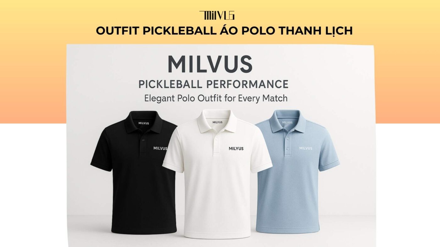 Outfit pickleball áo polo thanh lịch