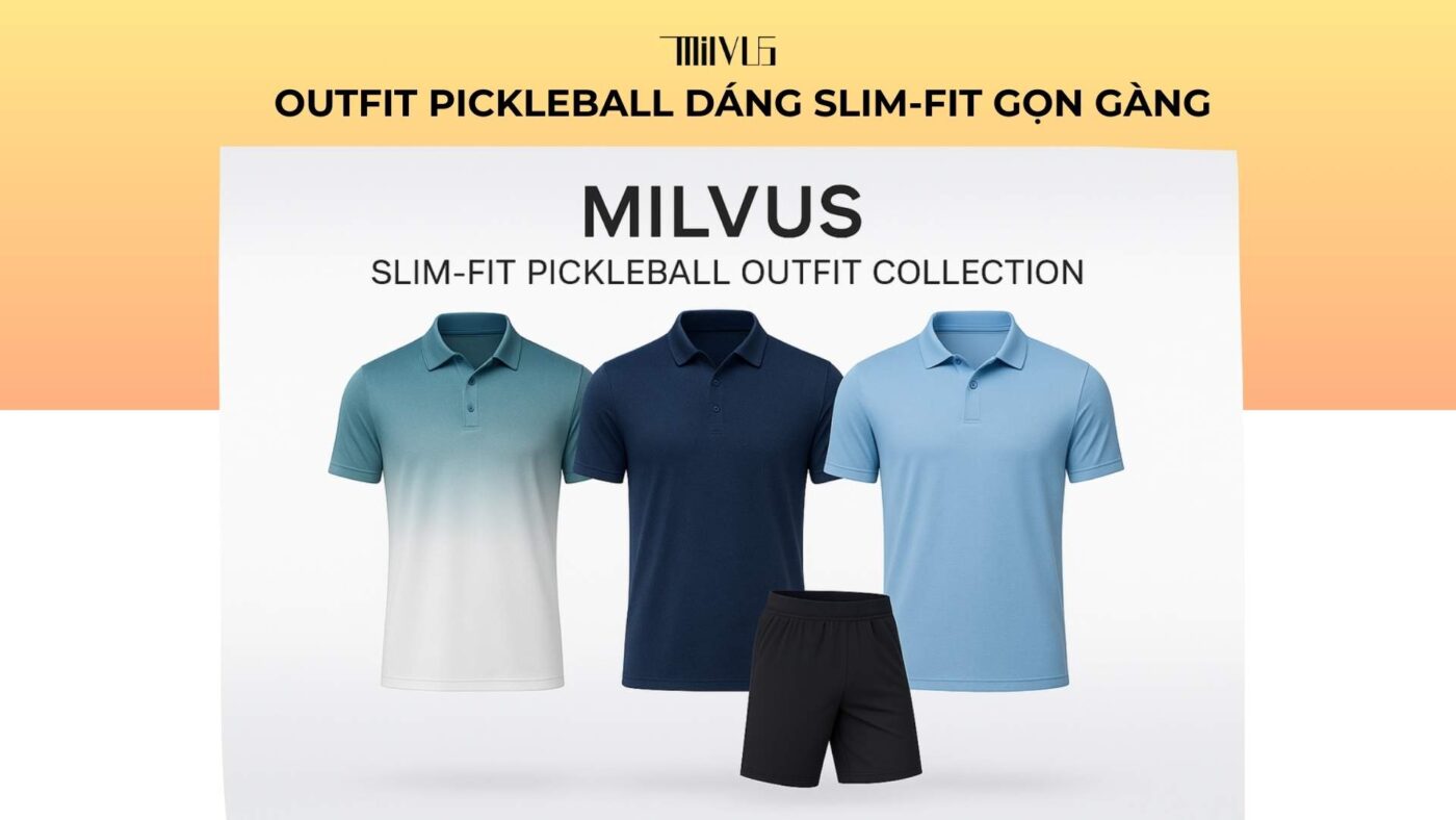 Outfit pickleball dáng slim-fit gọn gàng
