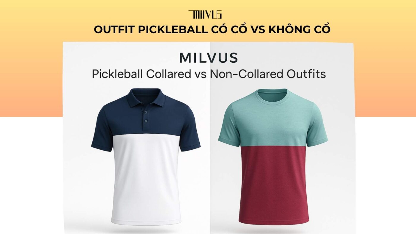 Outfit pickleball có cổ vs không cổ