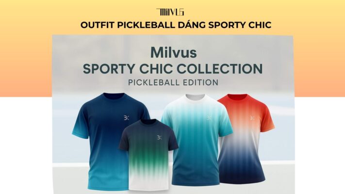 Outfit pickleball dáng sporty chic