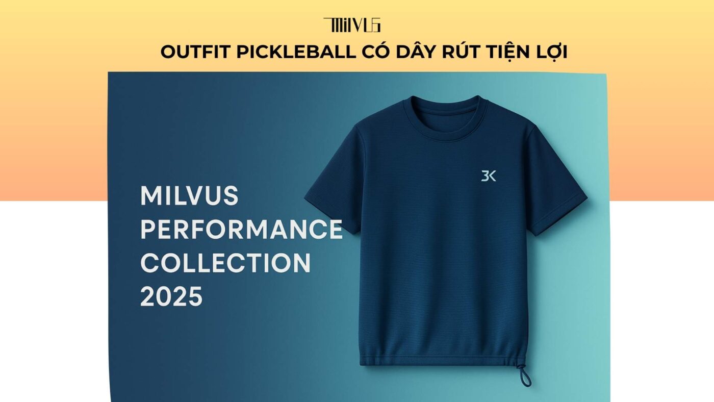 Outfit pickleball có dây rút tiện lợi