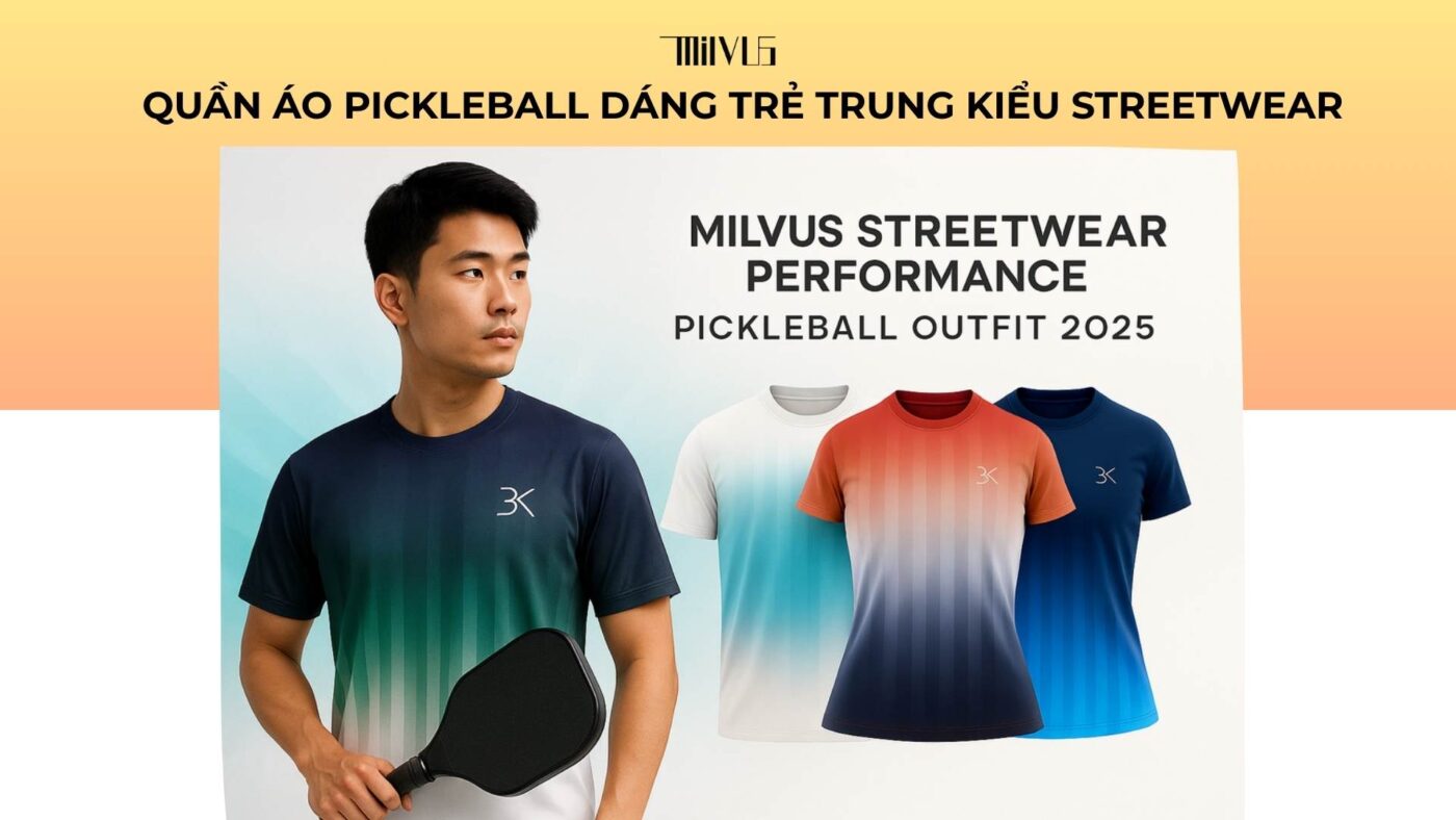 Quần áo pickleball dáng trẻ trung kiểu streetwear