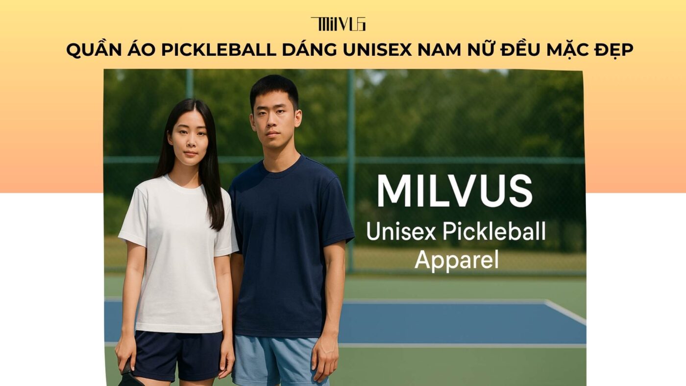 Quần áo pickleball dáng unisex nam nữ đều mặc đẹp